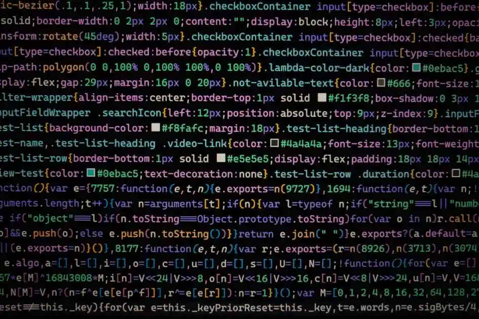 a computer screen with a lot of text on it